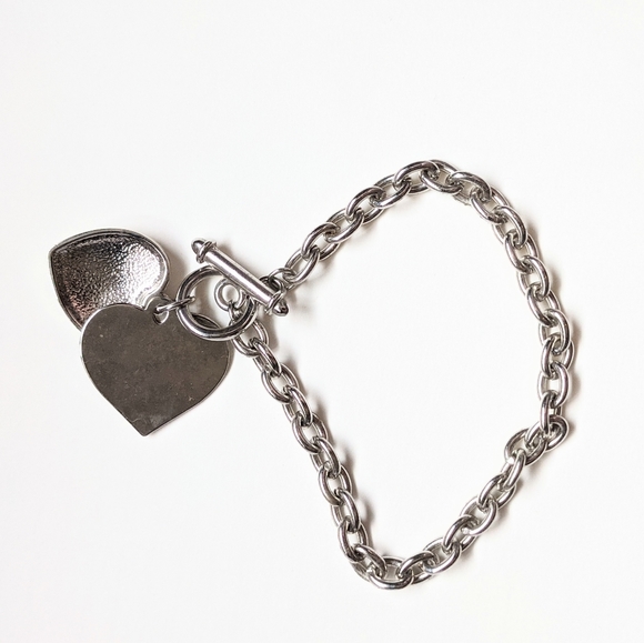 Pinkstix Silver Chain Bracelet with Hearts - Picture 3 of 13